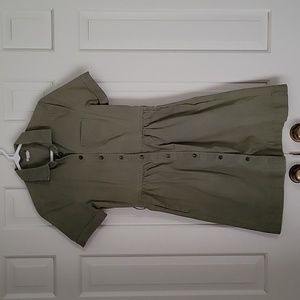 J. Crew Factory women's olive green casual midi dress sz 2